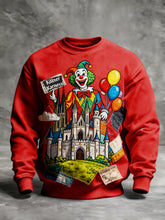 Herren Cologne Carnival Print Crew Neck Sweatshirt